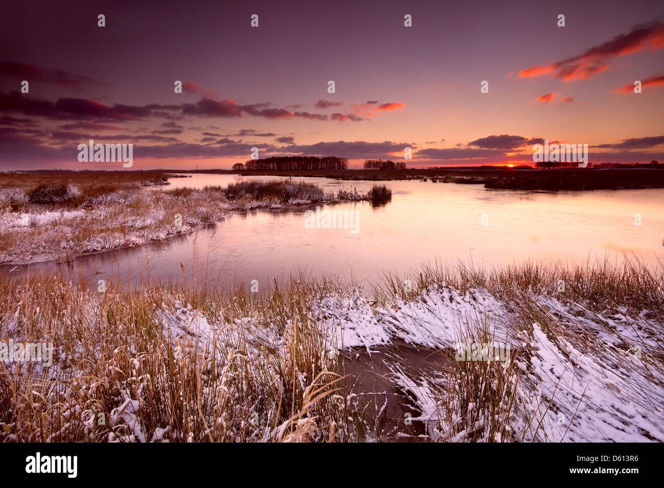 sunrise in winter Stock Photo - Alamy