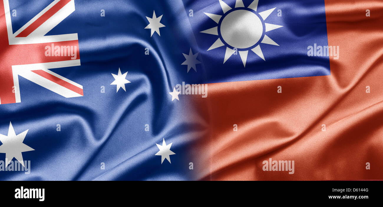 Australia and Taiwan (Republic of China) Stock Photo