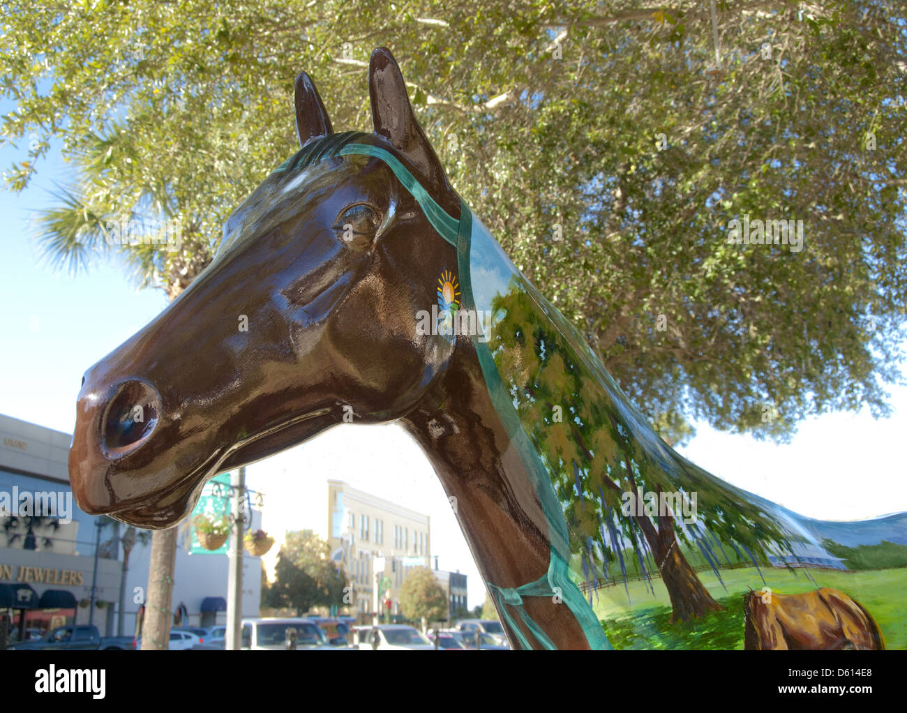 Horse Fever, community art project of painted horses in downtown