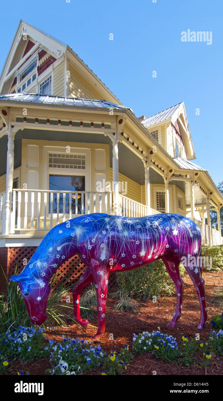Horse Fever, community art project of painted horses in downtown
