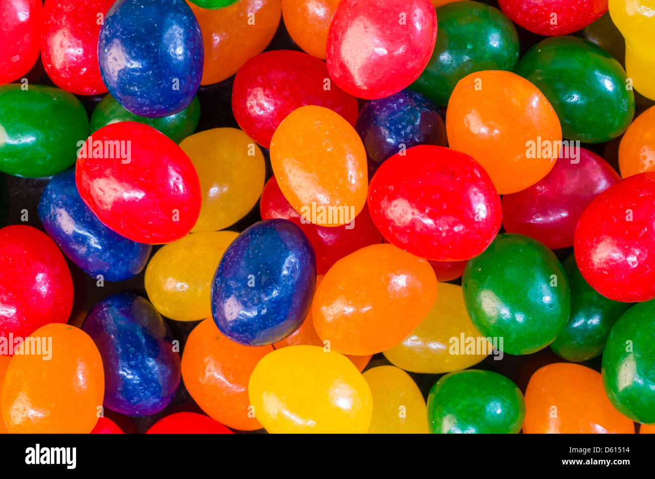 Colorful Jelly Bean candies on display Stock Photo Alamy