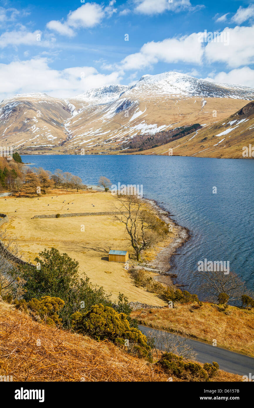 Scafell Pike and Wast water in the Lake district, Cumbria. Stock Photo