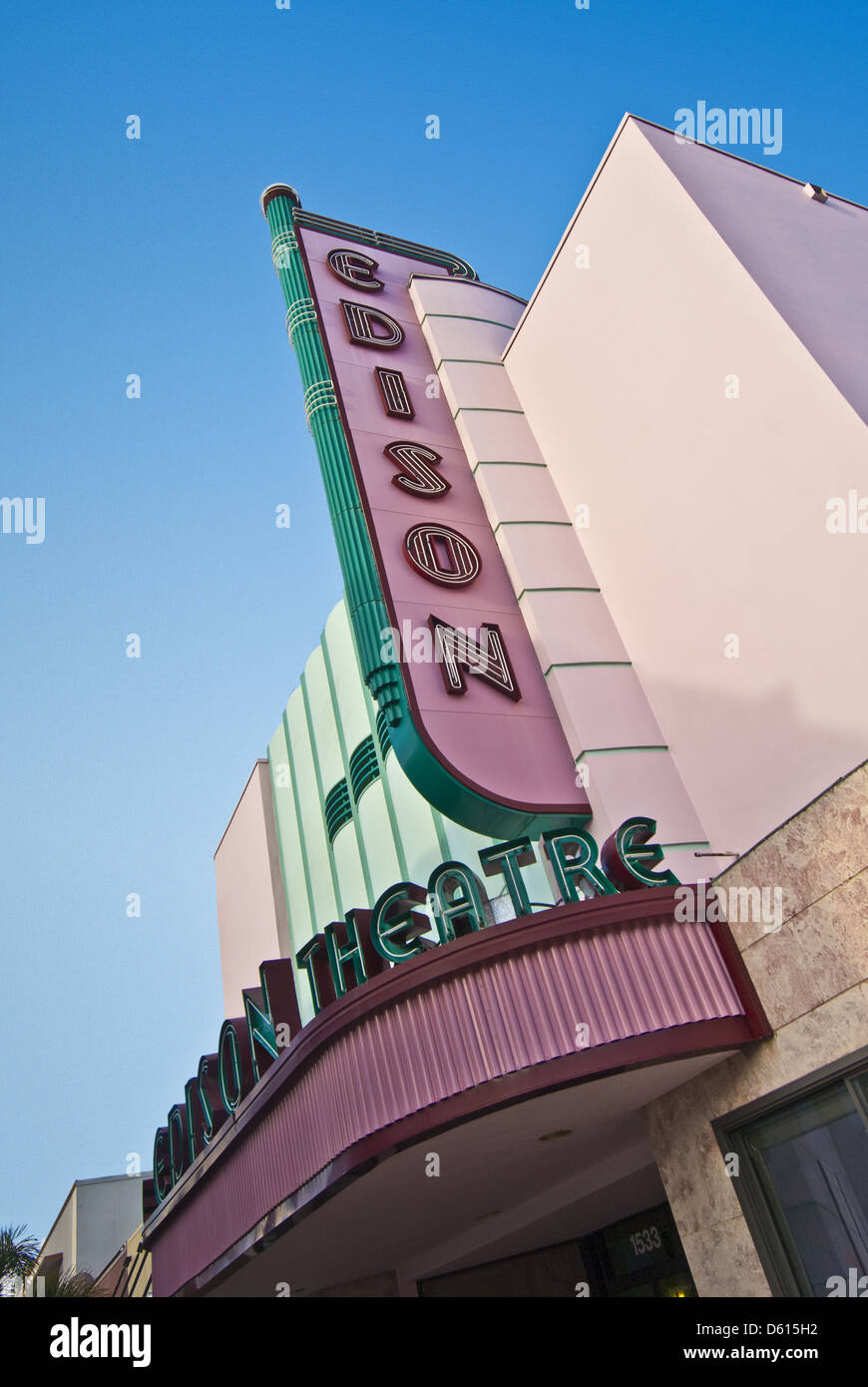 Edison Theater, built 1940 now used as offices in Fort Myers, Florida