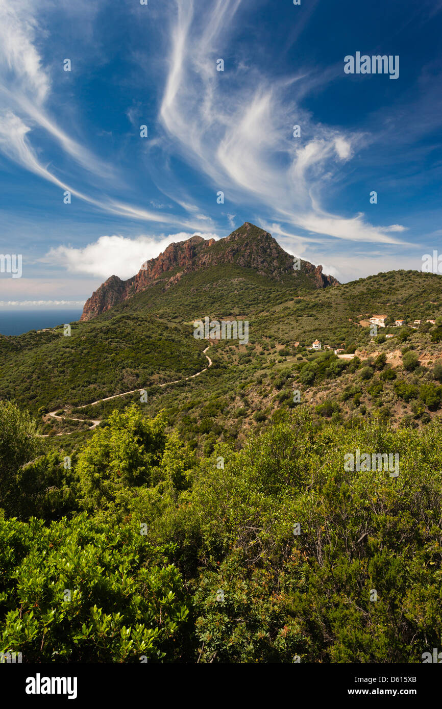 France, Corsica, Golfe de Girolata gulf, elevated view Stock Photo