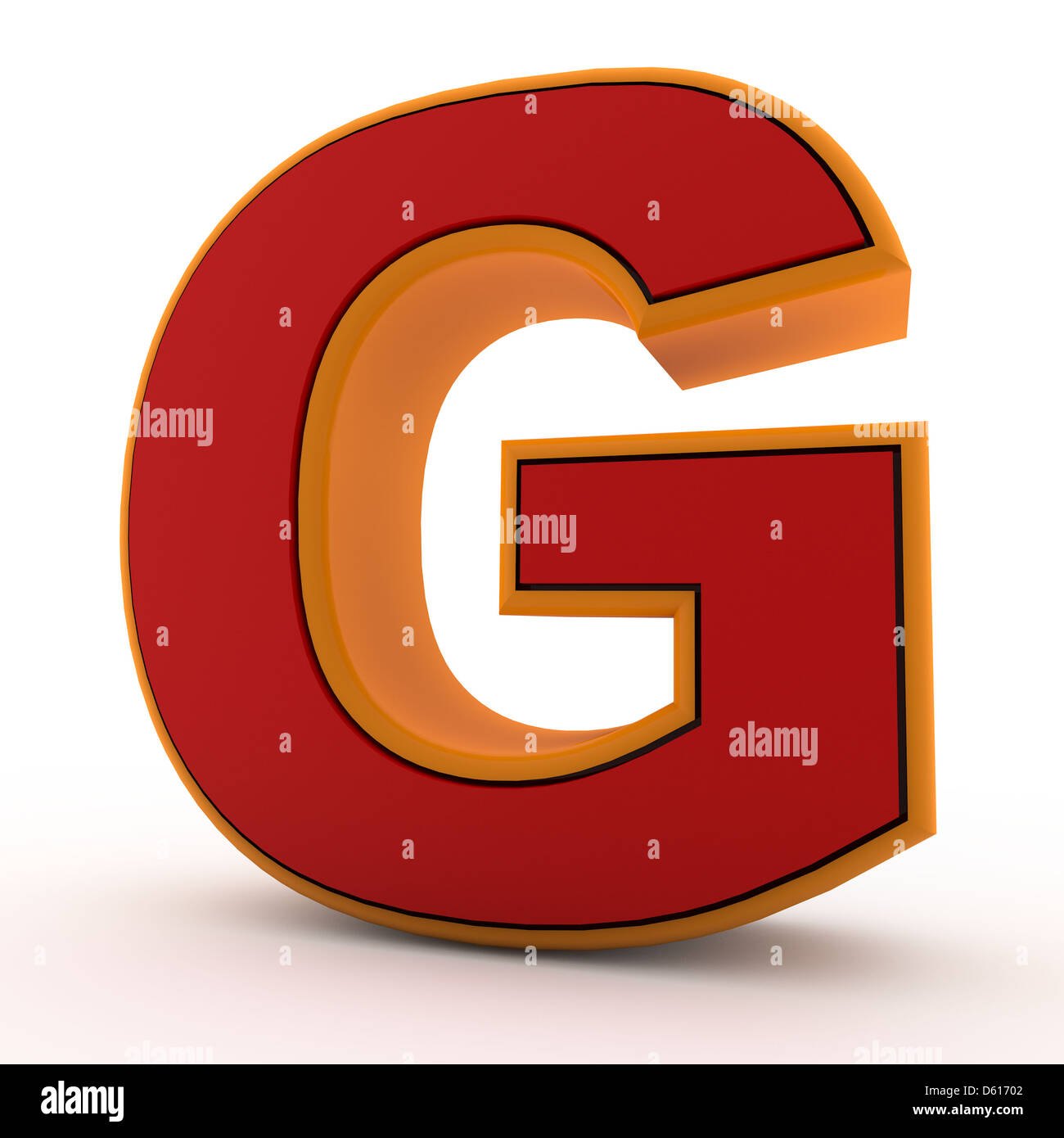 3D alphabet, letter G isolated on white background Stock Photo - Alamy