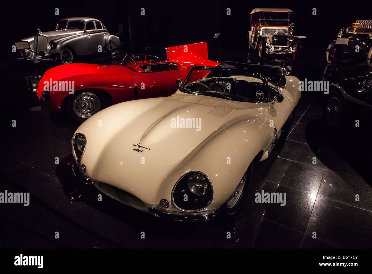 A 1957 Jaguar XKSS number 7 of 16 built at the Blackhawk museum in ...