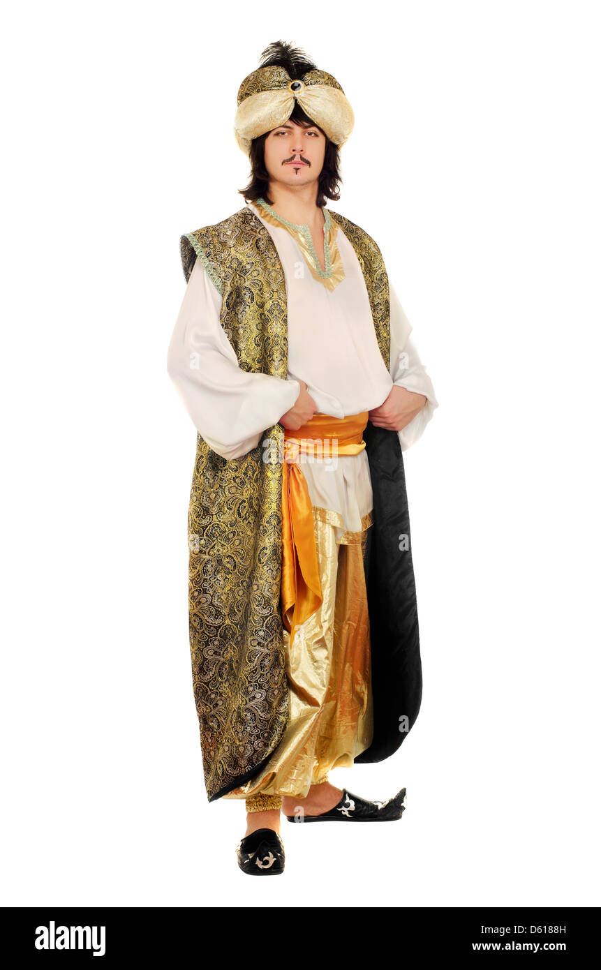 Portrait of a man in oriental costume Stock Photo