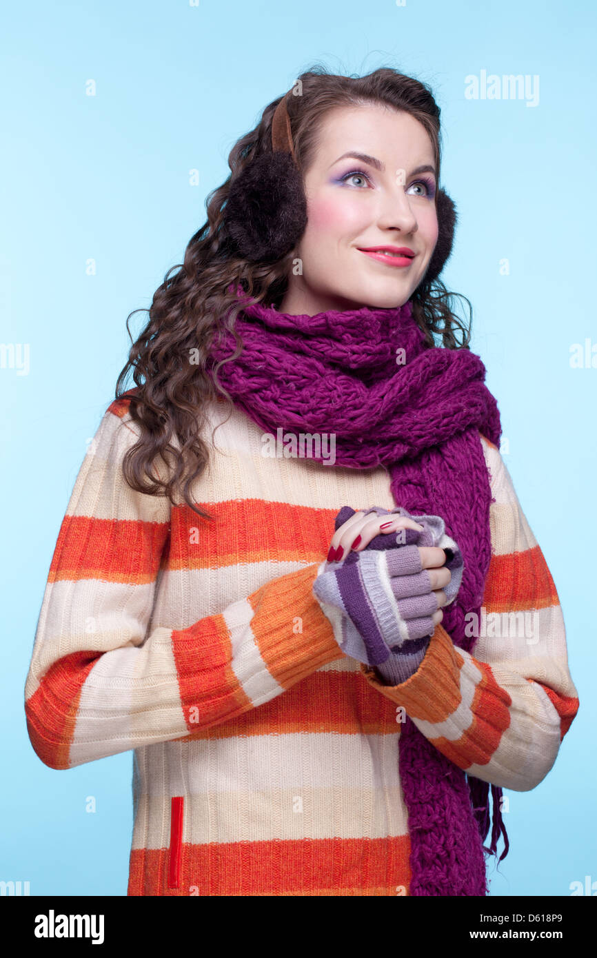 Woman in winter dress Stock Photo Alamy