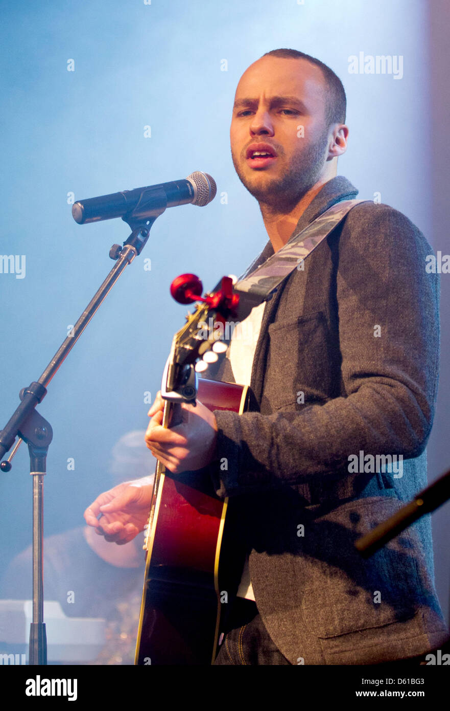 British singer and song writer Marlon Roudette performs during a concert at the DasCann venue in Stuttgart, Germany, 14 April 2012. Photo: Thomas Niedermüller Stock Photo