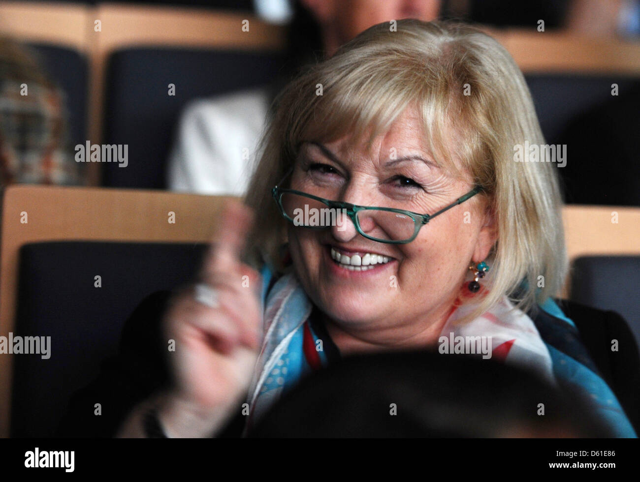 Wife of the chairman of Volkswagen Supervisory Board Ferdinand Piech, Ursula Piech prior to the general meeting of car manufacturer  Volkswagen in Hamburg, Germany, 19 April 2012. Ursula Piech will be elected to the supervisory board during the meeting. Photo: CHRISTIAN CHARISIUS Stock Photo