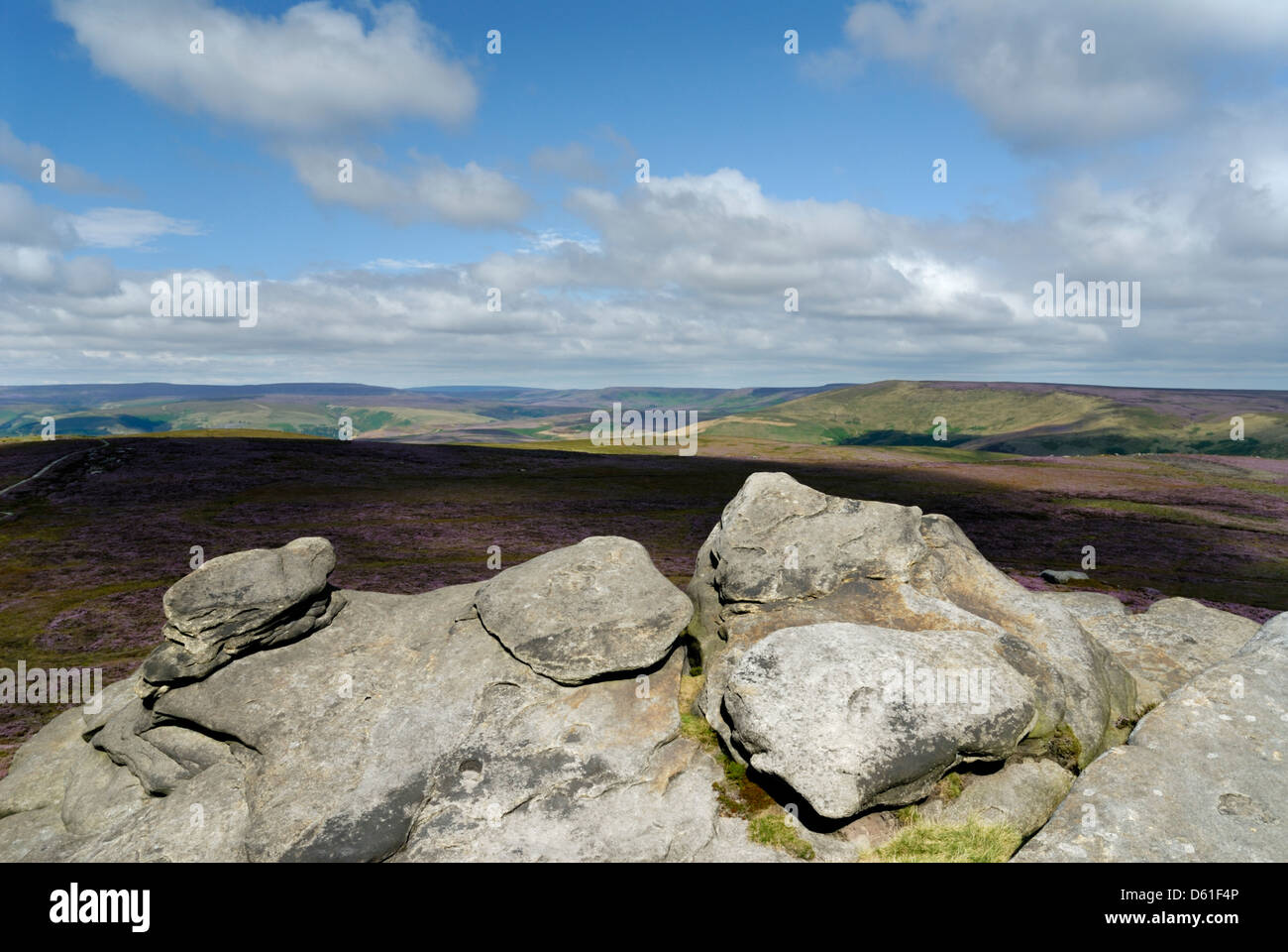 Ladybower reservoir purple heather hi-res stock photography and images ...