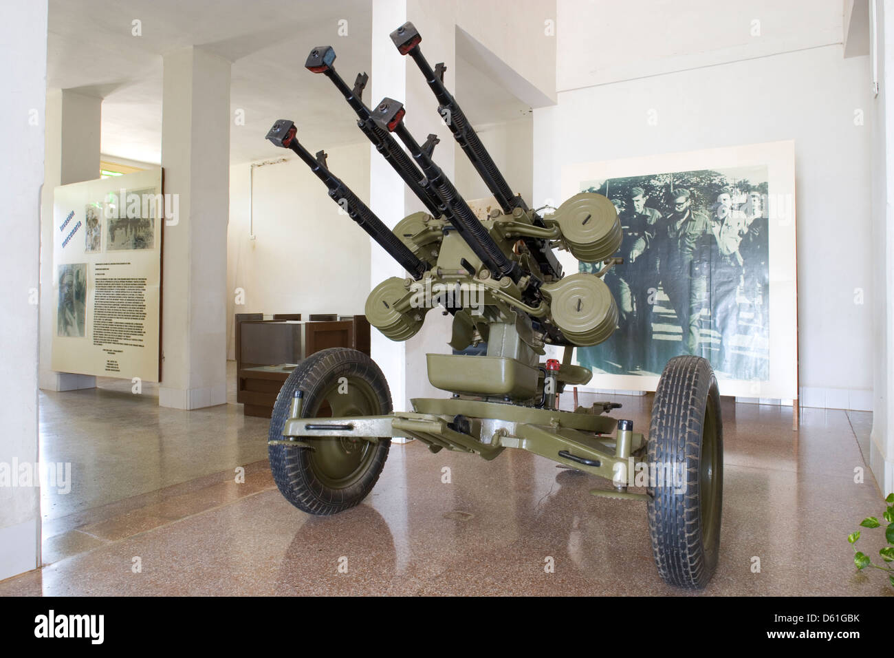 Museo Memorial Comandancia FAR - Czech ack-ack gun Stock Photo
