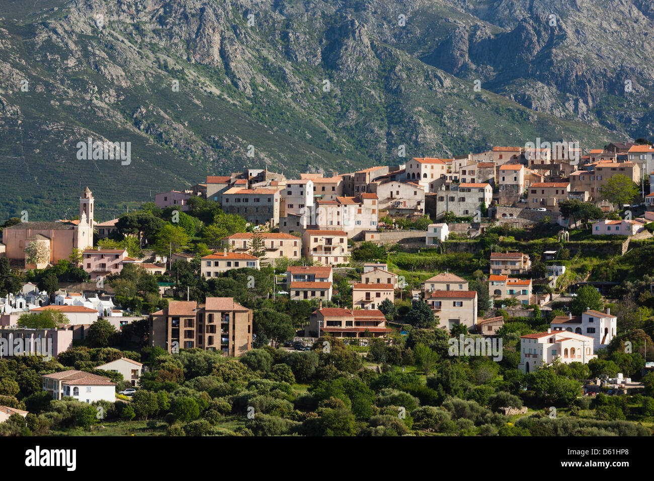 France, Corsica, La Balagne, La Corniche Paoli, mountain landscape by Santa  Reparata di Balagna Stock Photo - Alamy