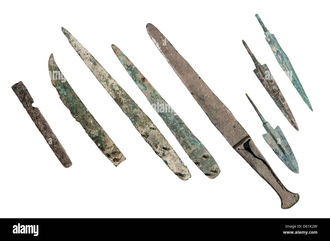 Canaanite bronze weapons Bronze Age circa 2nd millennium BCE Stock Photo