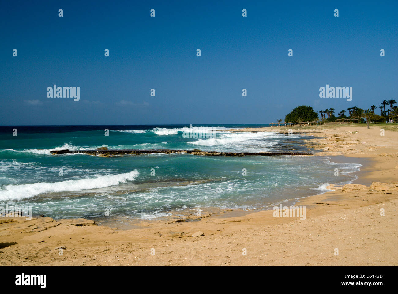 beach paphos cyprus Stock Photo