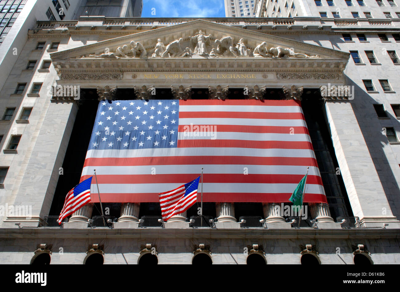 New York Stock Exchange, Wall Street, Manhattan, New York City, NYC, New York, United States of America, USA Stock Photo