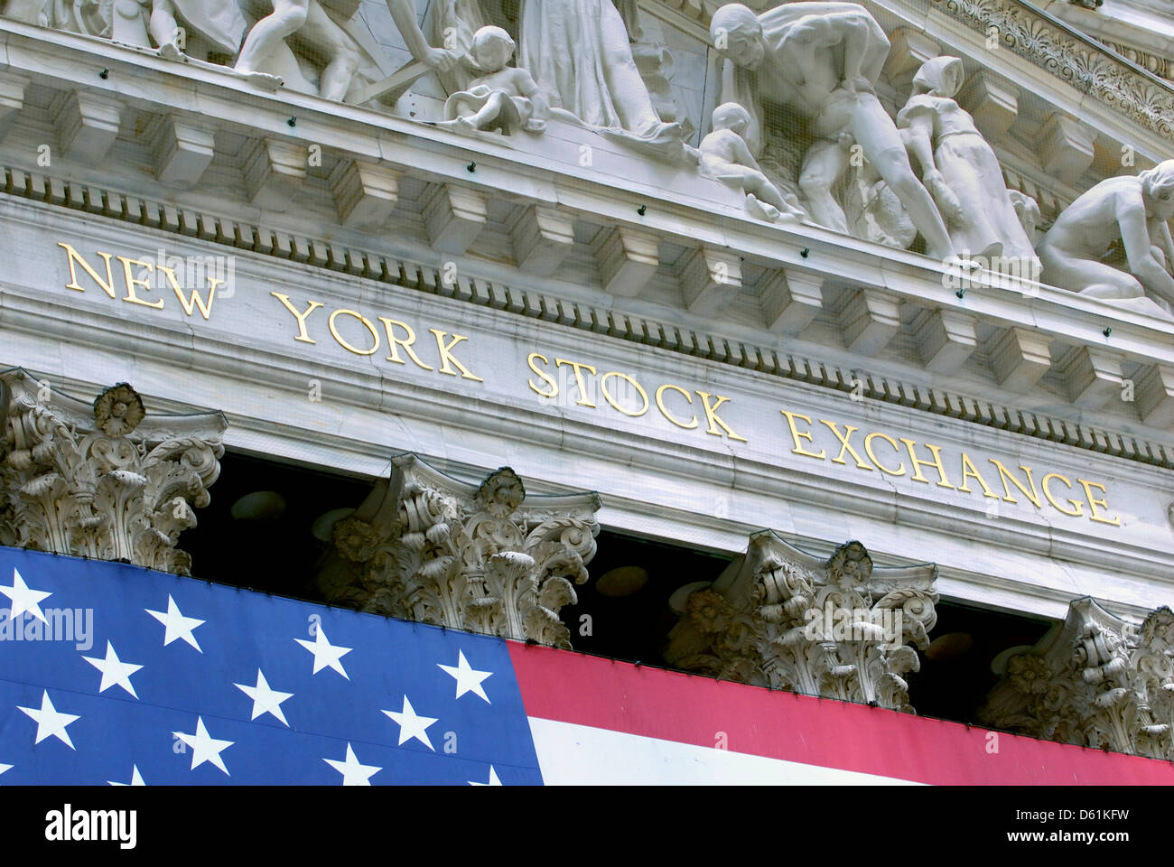 New York Stock Exchange, Wall Street, Manhattan, New York City, NYC, New York, United States of America, USA Stock Photo