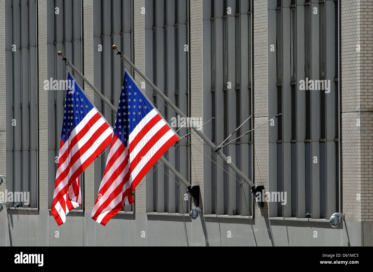 American flags Stock Photo