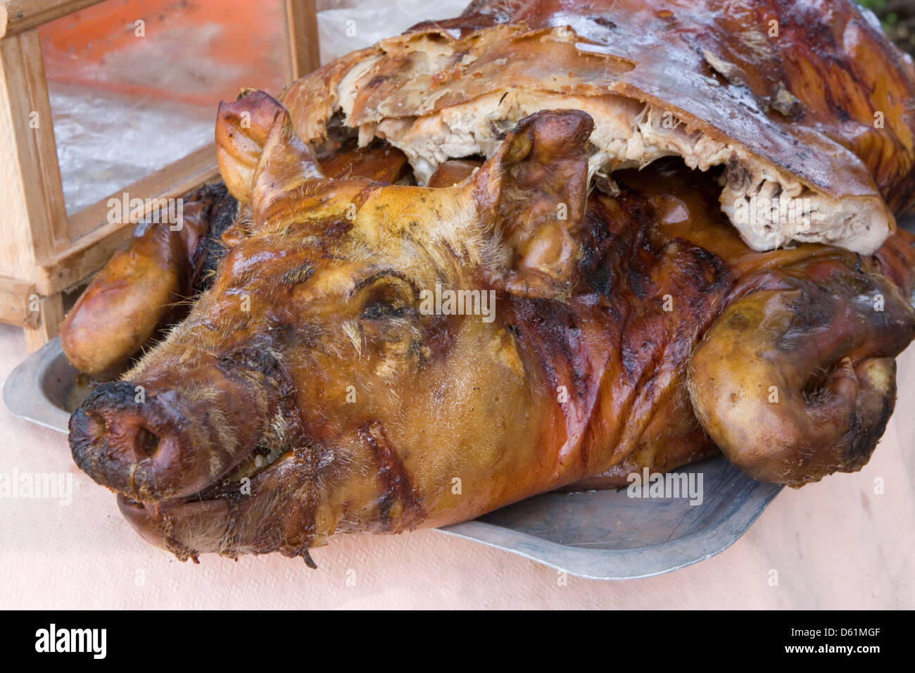 Cuba: traditional roast pig Stock Photo