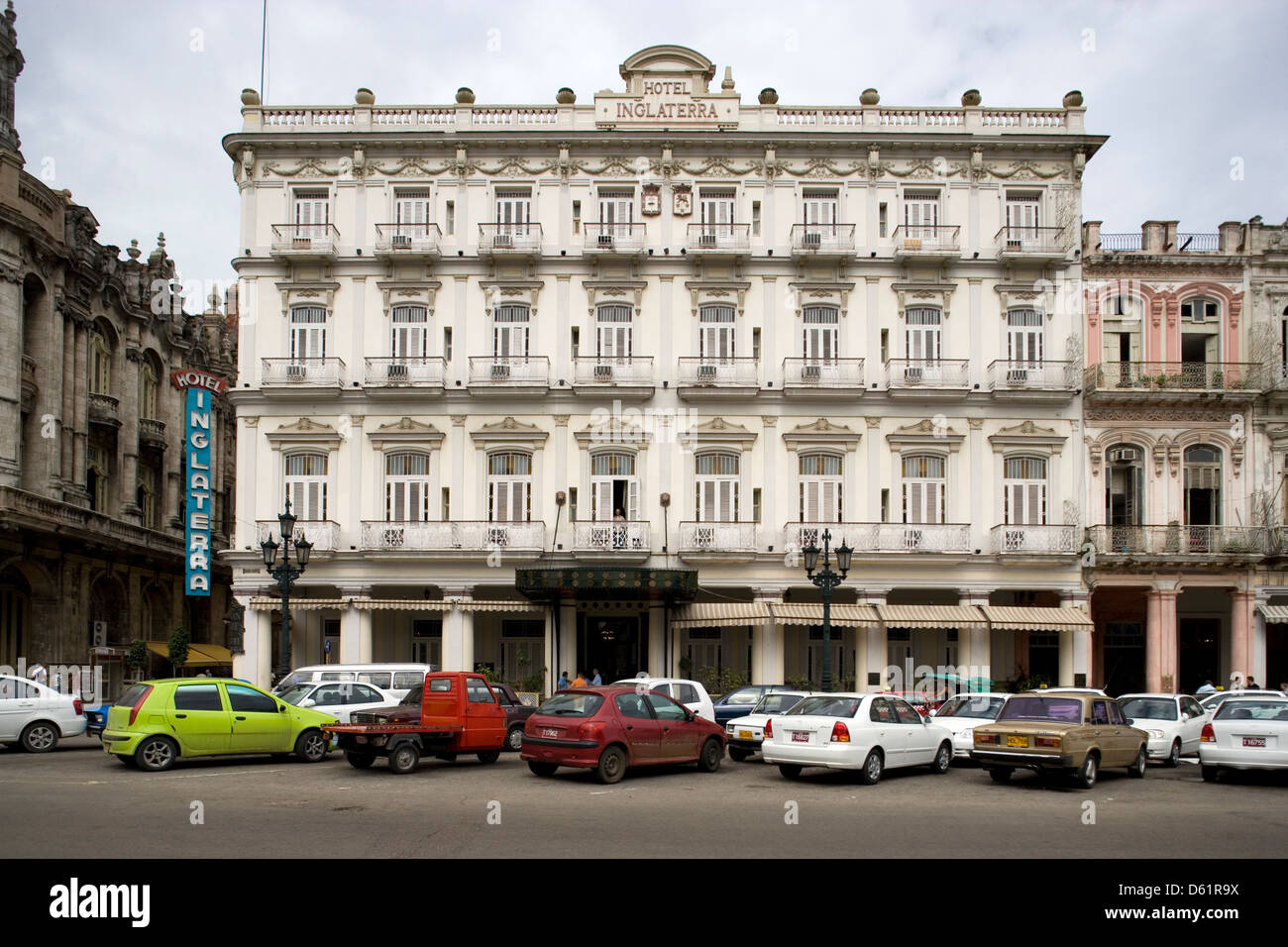 Havana: Hotel Inglaterra - Park Central Stock Photo