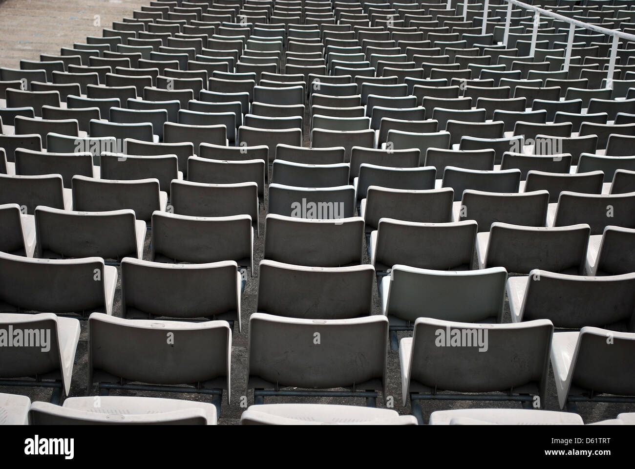 Empty seats in a stadium. Stock Photo