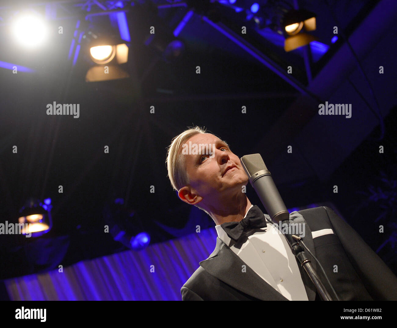 Musician Max Raabe peforms at the festive event at the Axel Springer ...