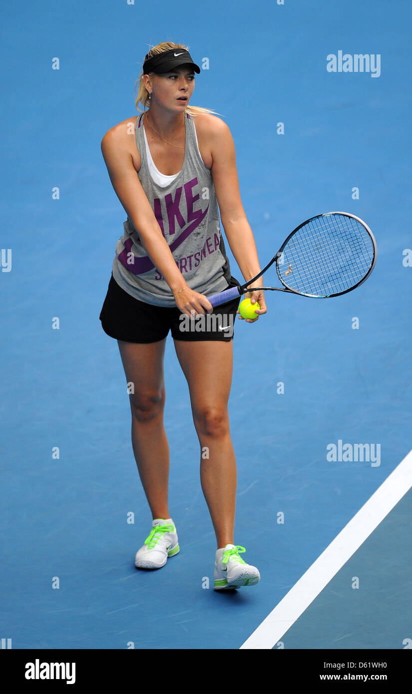 Maria Sharapova Australian Open Practice Session Melbourne, Australia ...