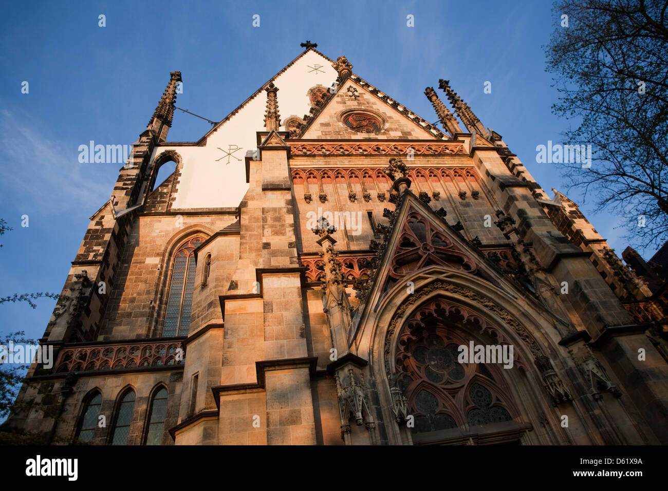 Front entrance of Leipzig, Germany's landmark St. Thomas Church, The Church of Bach. Stock Photo