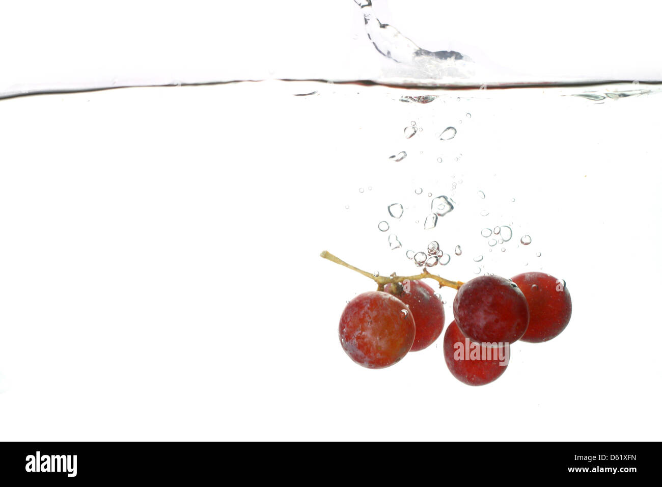 grape water splash isolated freshness concept Stock Photo