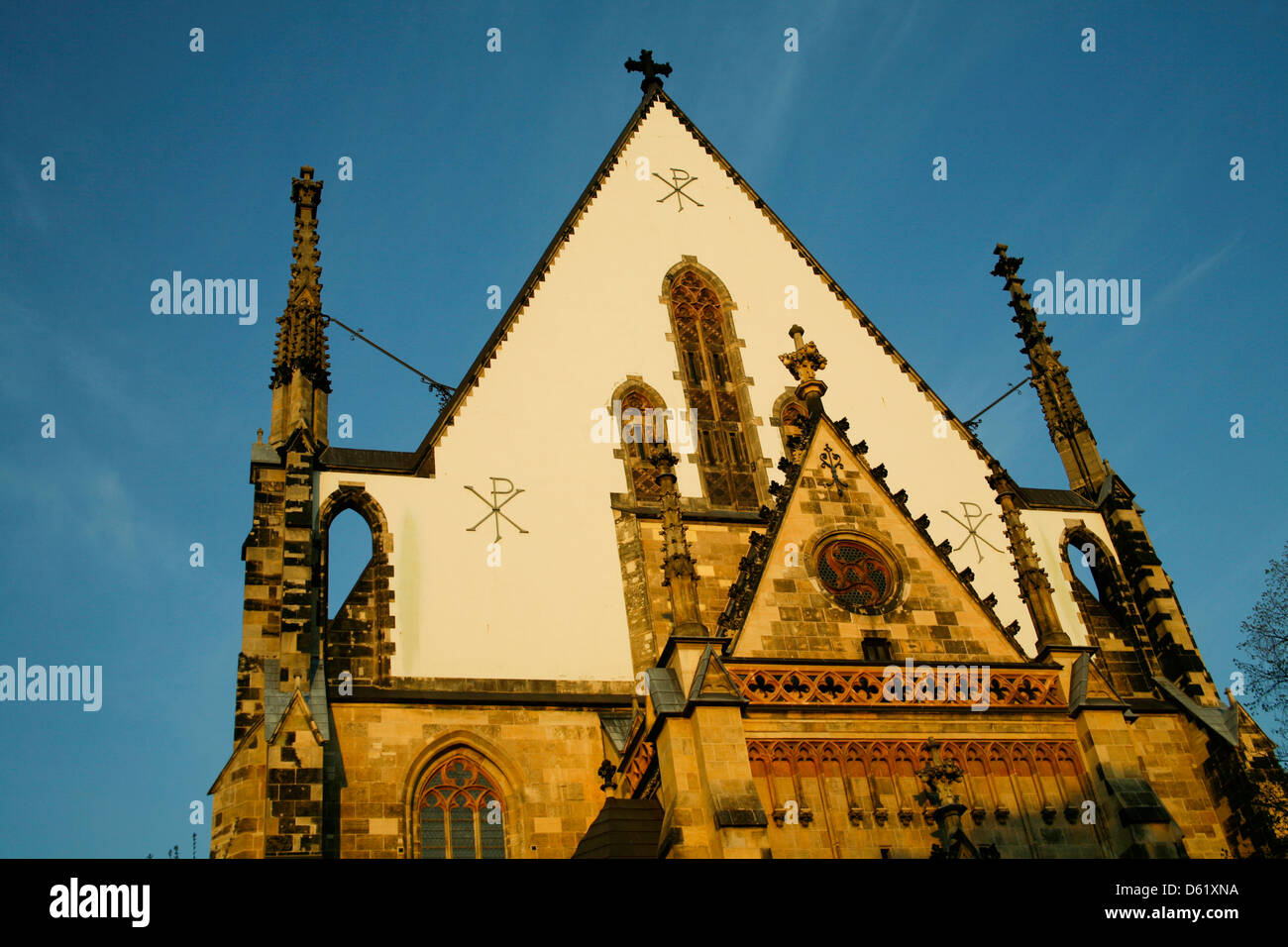 Front entrance of Leipzig, Germany's landmark St. Thomas Church, The Church of Bach. Stock Photo