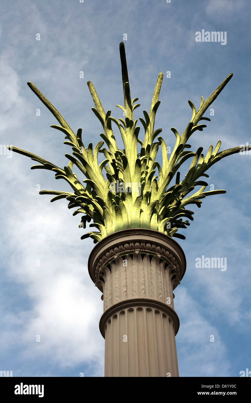 Crown of Leipzig, Germany's Unification Peace Column. Stock Photo