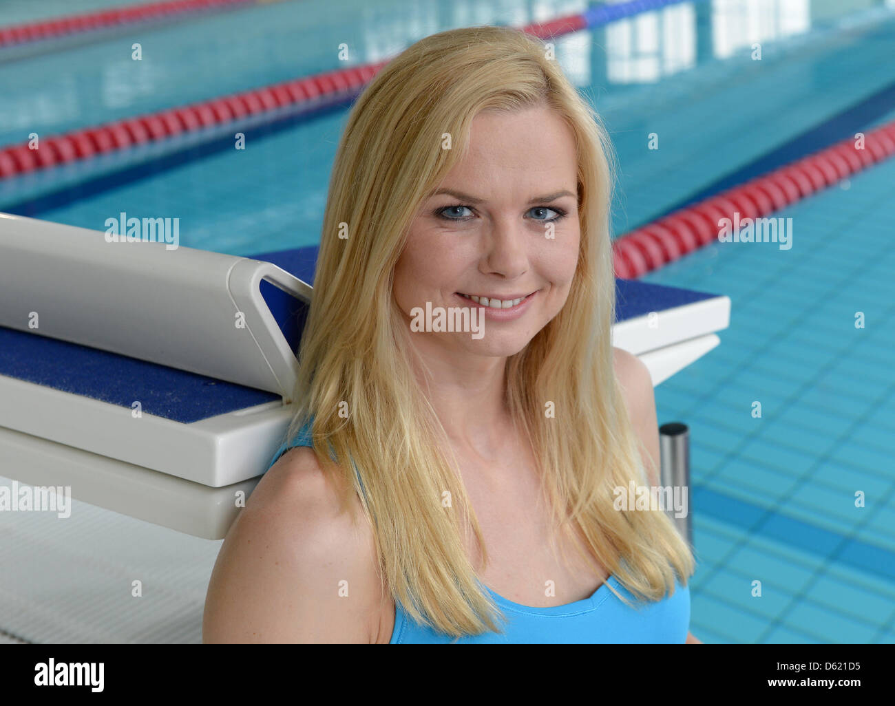 German Swimmer Britta Steffen Poses For The Cameras In Berlin Germany 25 April 2012 Steffen
