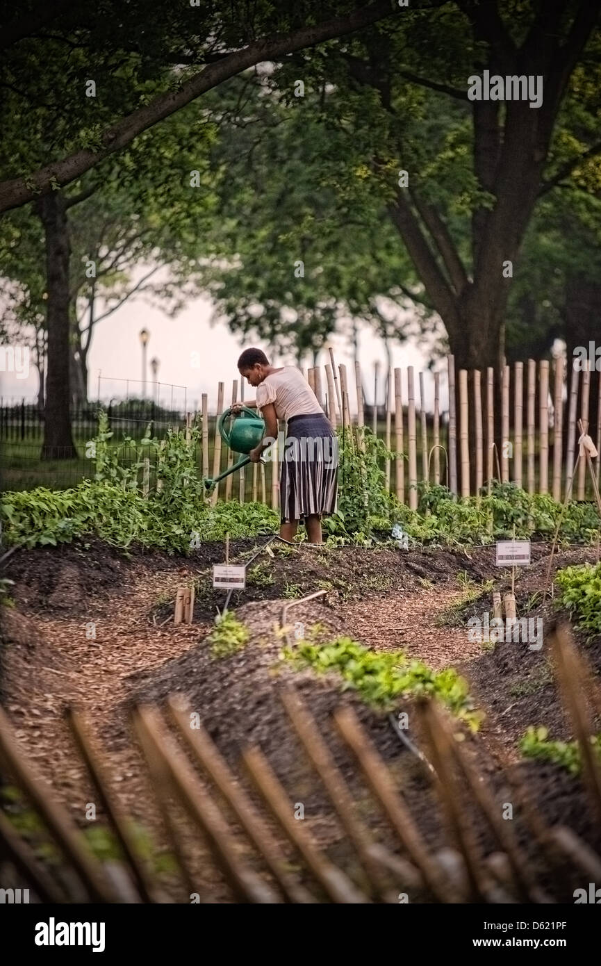 The urban farm at Battery Park Manhattan New York City Stock Photo Alamy