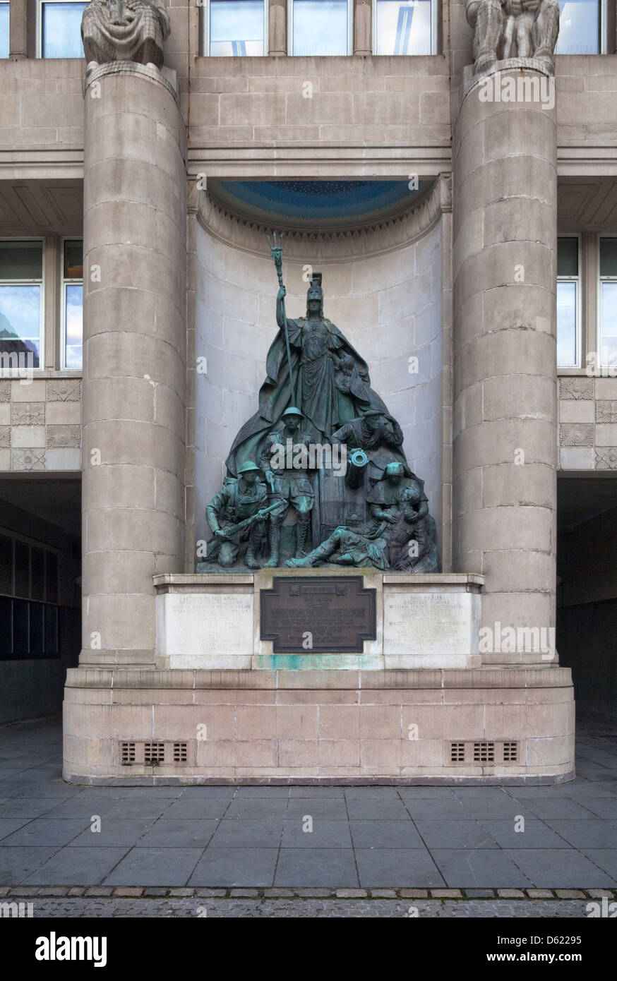 World War I, Memorial in Exchange Flags, Liverpool, Merseyside, England Stock Photo