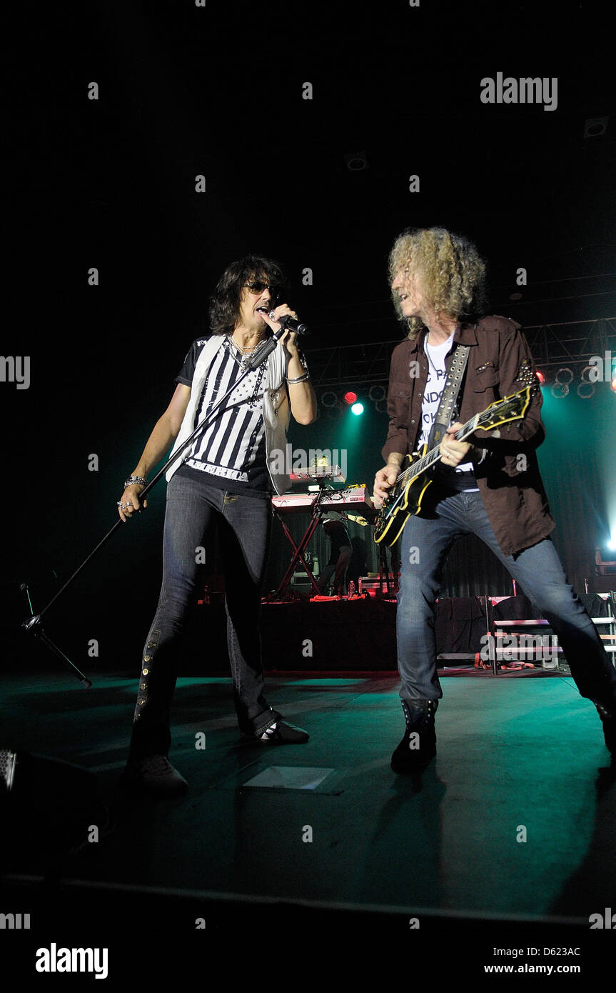 Kelly Hansen, Guitarist Foreigner performs at the Seminole Casino Coconut Creek, Florida - 02.02.12 Stock Photo