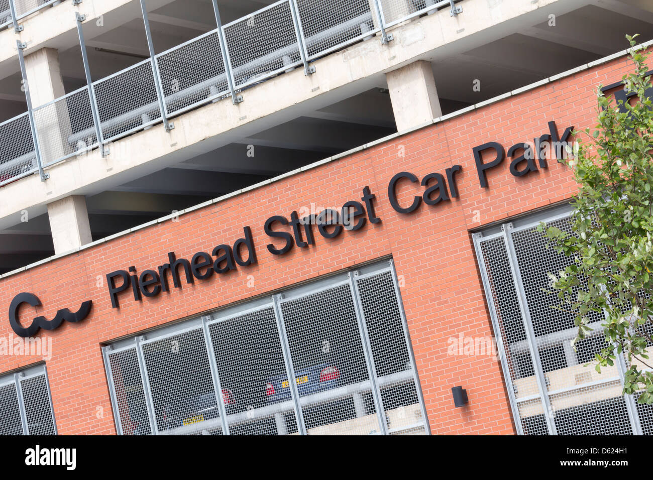 Car park on route of Glamorganshire Canal on west side of North Road,  Cardiff, with Nazareth House opposite and parking ticketing meter on right  Stock Photo - Alamy