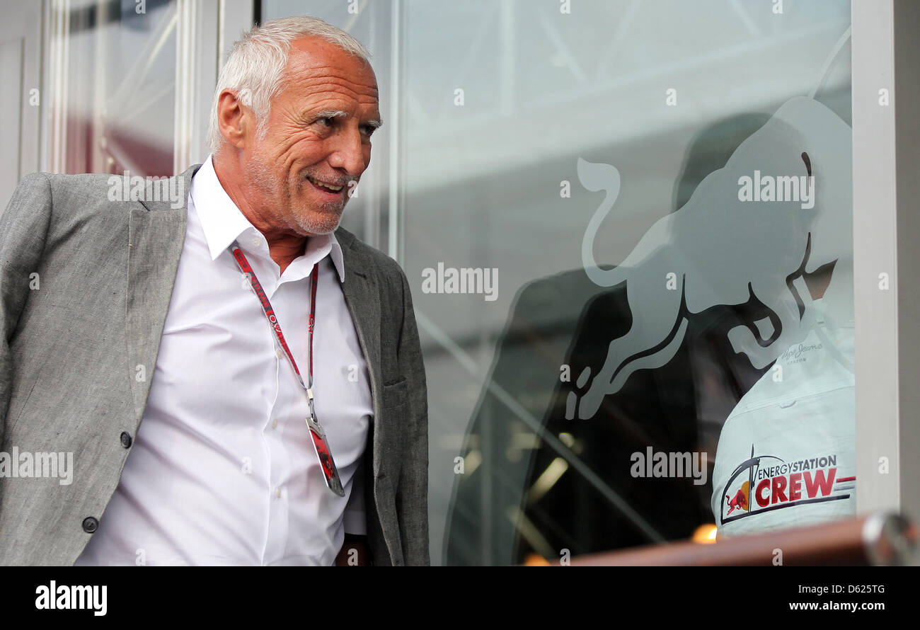 The chairman of Red Bull, Austrian Dietrich Mateschitz, arrives at the ...