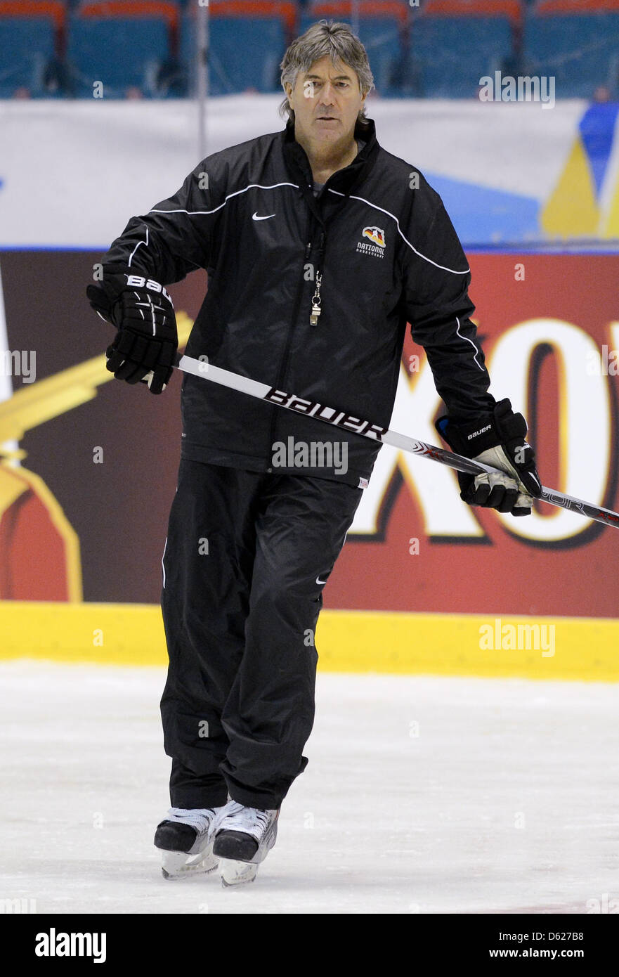 Jim Paek, of the Pittsburgh Penguins, waiting for face off during