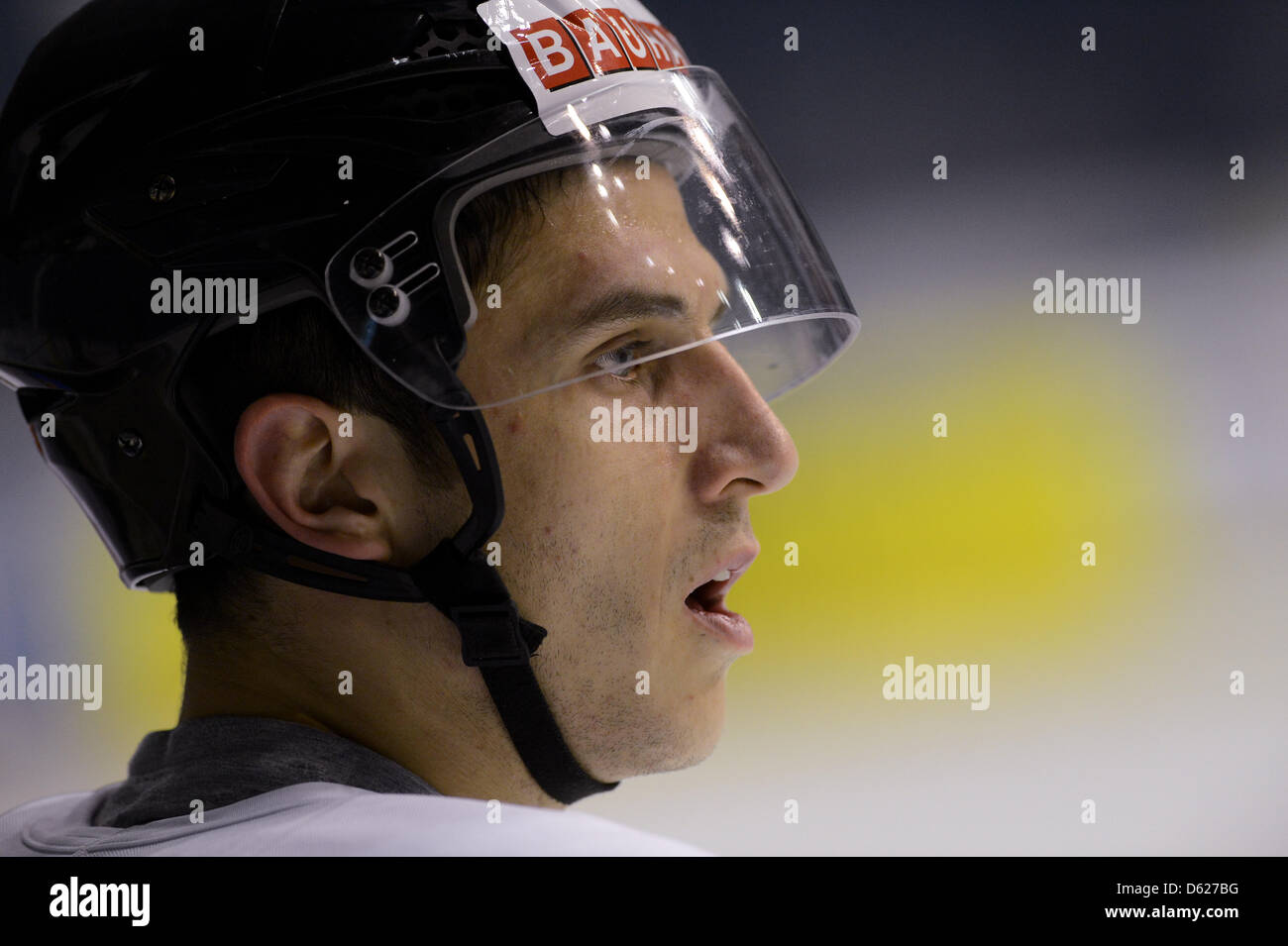 Germany’s Marcel Goc is seen during the training session for the Ice