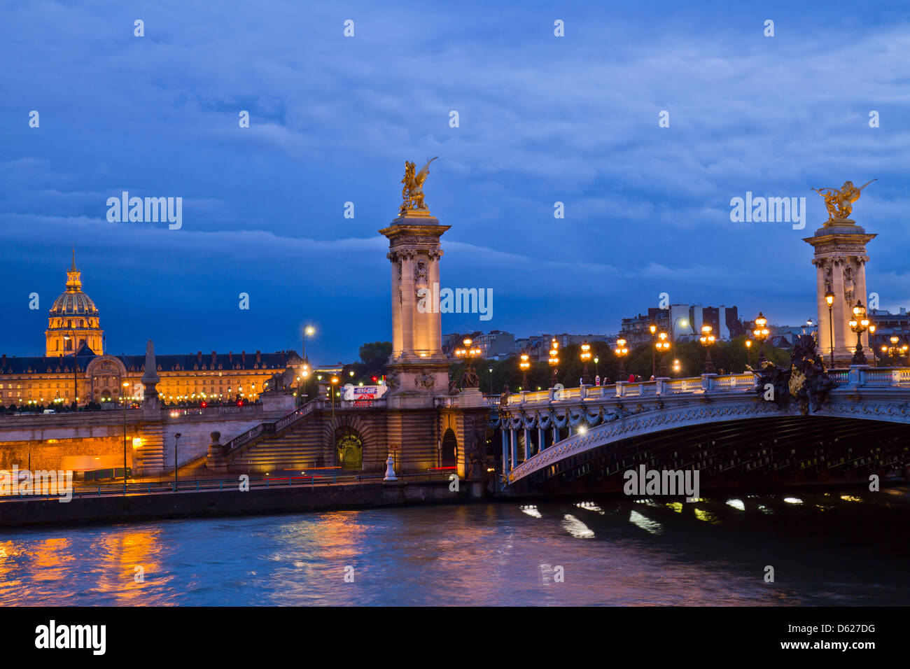 Alexandre III Bridge in  Paris, France Stock Photo