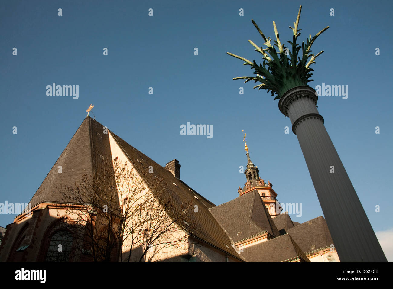 Leipzig, Germany's historic St. Nicholas Church where the Peaceful Unification Movement began in 1989. Stock Photo