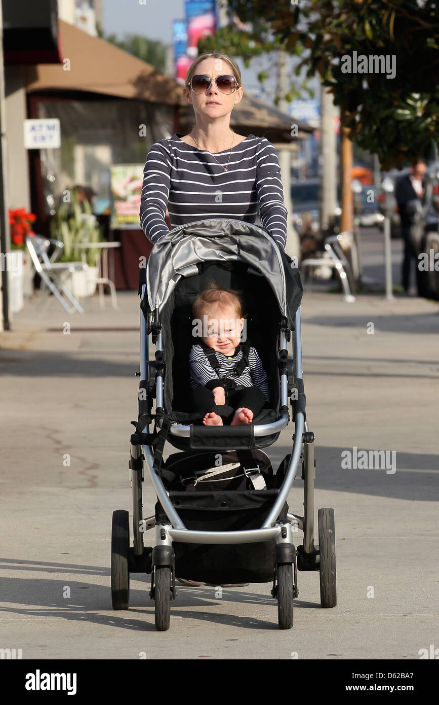 Anne Heche out a stroll with her baby, Atlas Los Angeles, California