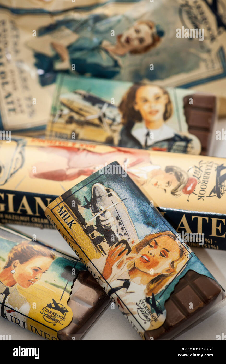 Starbrook Airlines brand Belgian chocolates are seen in New York on ...