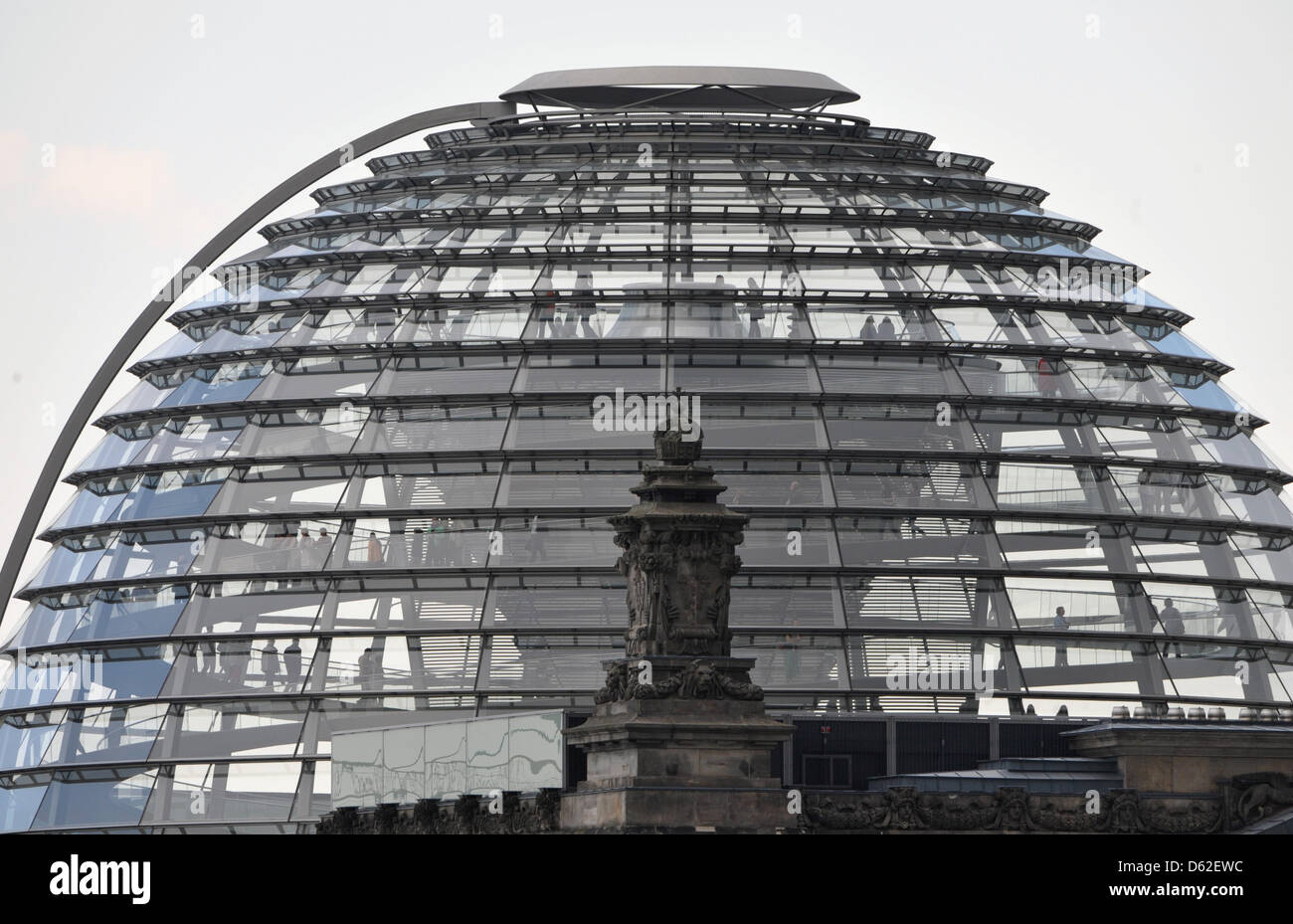The glass cupola of the German Reichstag is pictured in Berlin, Germany