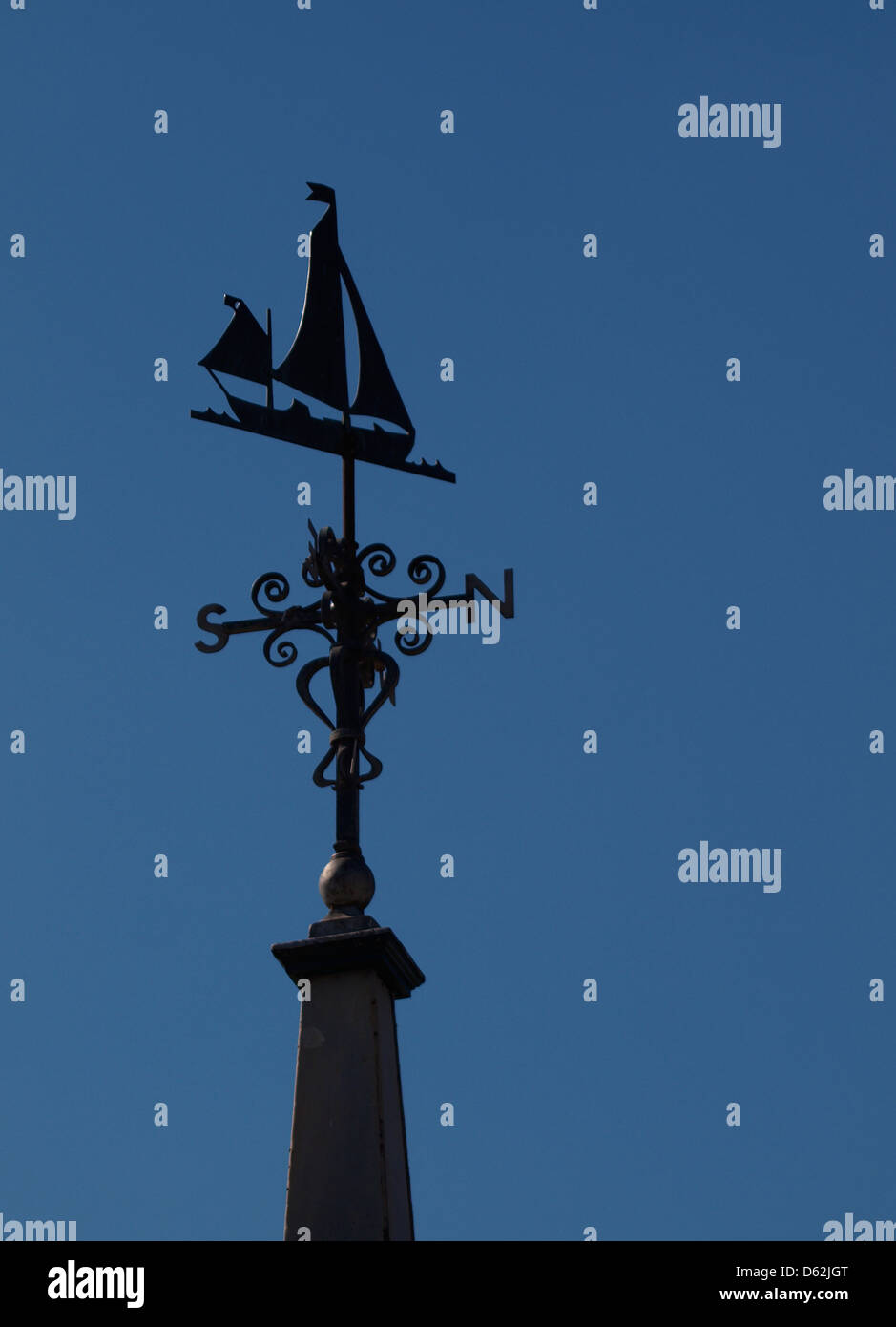 Sailboat weathervane, UK 2013 Stock Photo Alamy