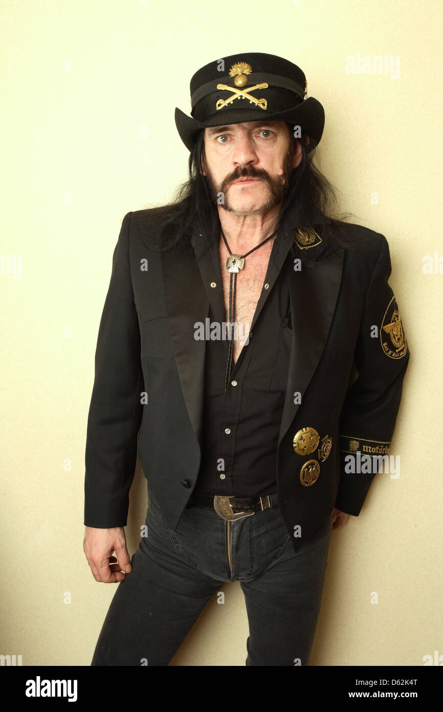 Lemmy Kilmister English musician and singer in the rock band Motörhead photographed in London, England. Stock Photo