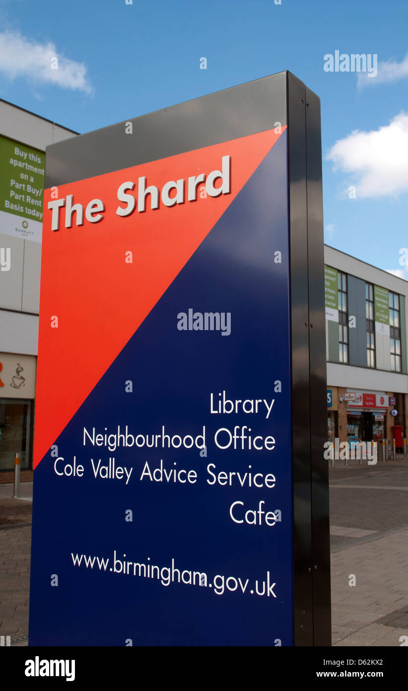 The Shard sign, Shard End, West Midlands, England, UK Stock Photo