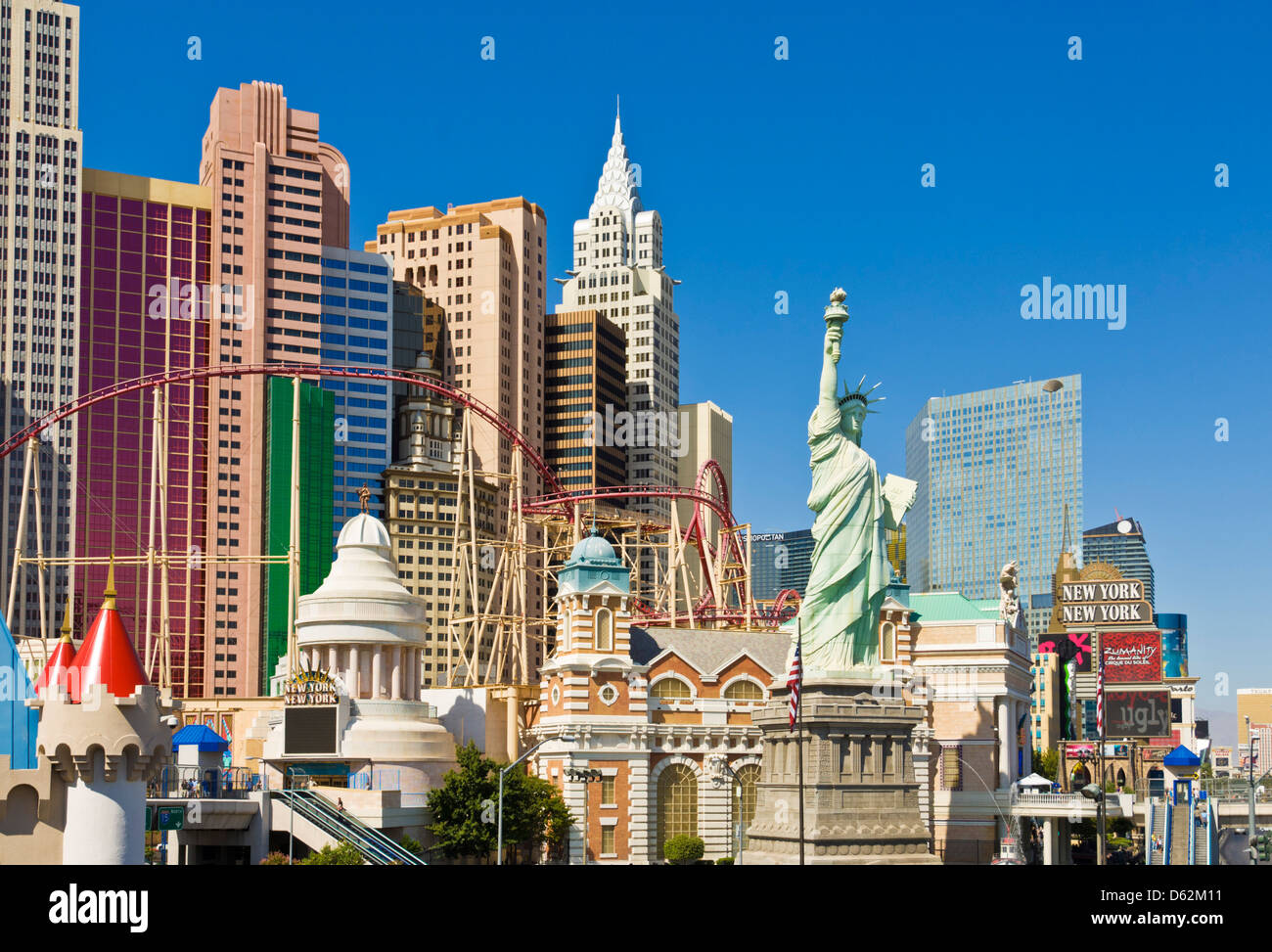 Roller Coaster of New York-New York Hotel and Casino Editorial Stock Photo  - Image of strip, casino: 219036013