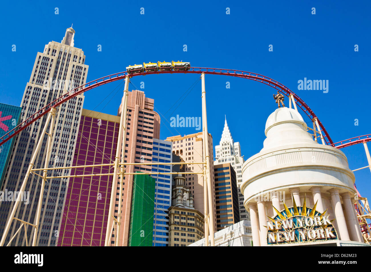 New York-New York hotel with roller coaster, The Strip, Las Vegas Boulevard  South, Las Vegas, Nevada, United States of America, North America - Stock  Photo - Masterfile - Rights-Managed, Artist: robertharding, Code