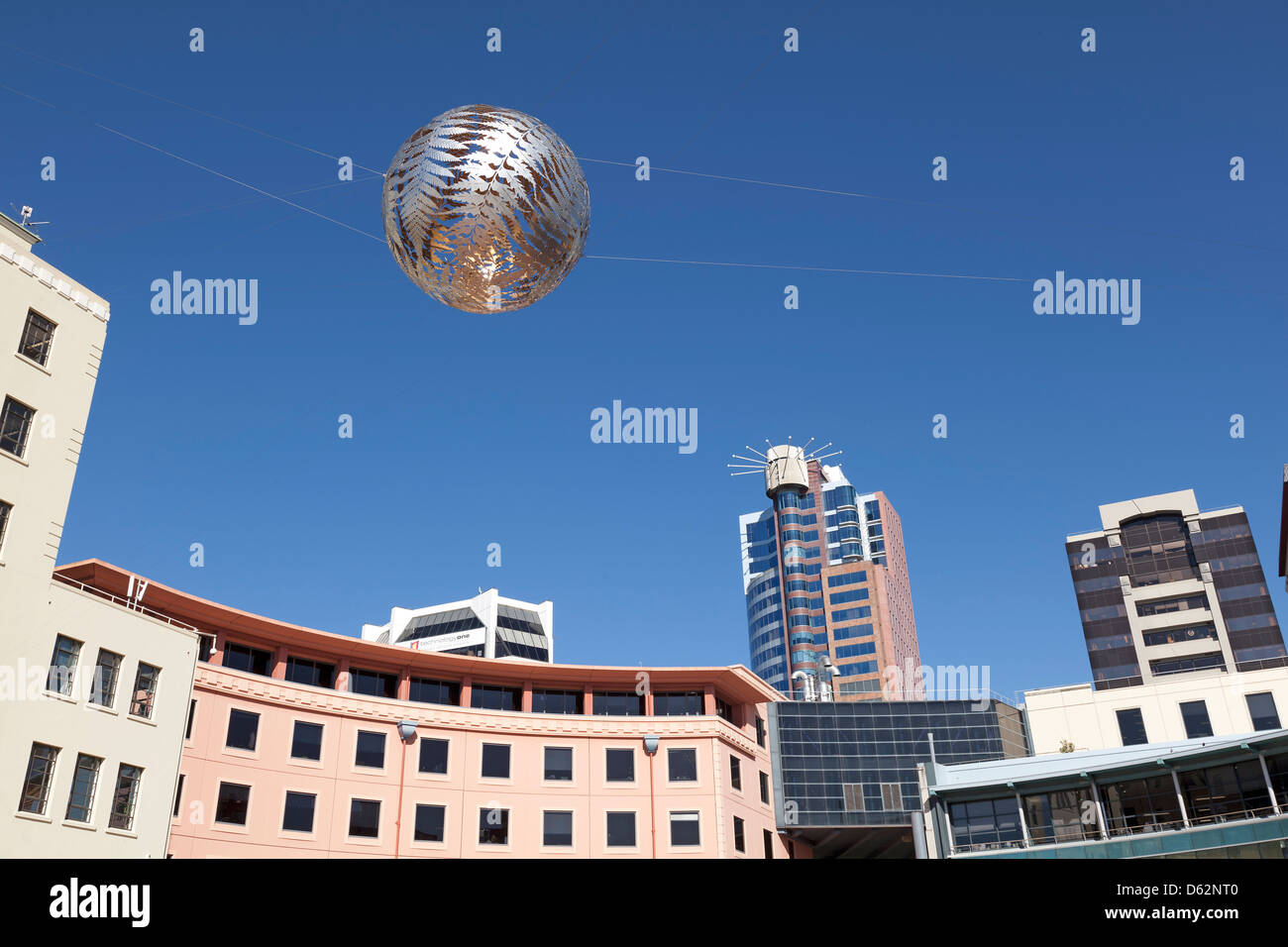 City Square with the Fern sculpture by Neil Dawson ,Wellington, New Zealand Stock Photo